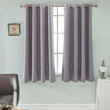 Max Solid Color Blackout Window Curtains Panels for Bedroom Gray 42x63inch