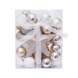Maxbell Christmas Ball Ornaments Decorative Tree Top Star for Xmas Holiday White Gold
