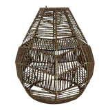 Maxbell Pendant Light Shade Lantern Weave Woven Lampshade for Bedroom Kitchen Hotel Brown