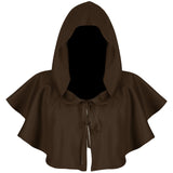 Maxbell Halloween Cloak Cosplay Death Cape Wizard Cloak for Women Men Unisex Coffee