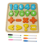 Maxbell Sorting Board Stacking Blocks Matching Wooden Board Numbers Block