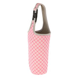 Maxbell Insulated Neoprene Water Bottle Carrier Bag Carrying Bag Holder Cover Pouch Pink Plaid