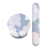 Maxbell Memory Foam Keyboard and Mouse Wrist Rest Pads Set w/Non Slip Base  Round