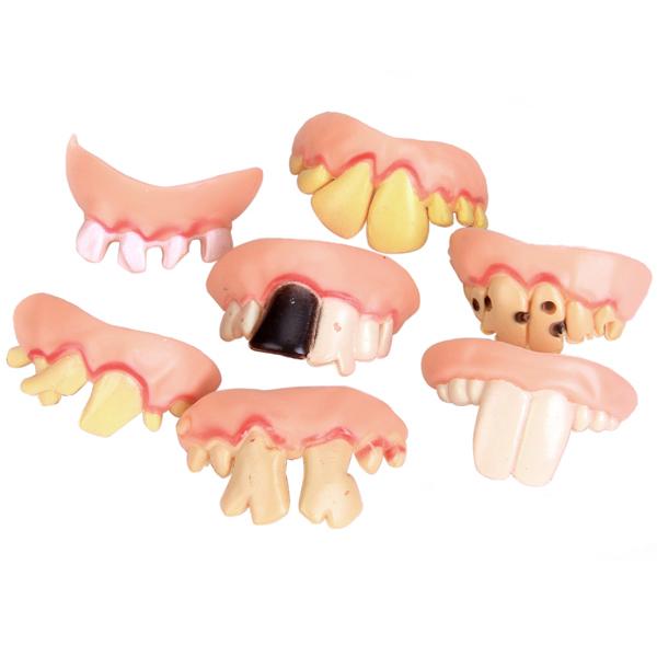 Maxbell 5Pcs Funny Gift Costume Party Ugly Gag Fake Teeth