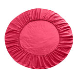 Max Solid Color Pure Cotton Round Bed Spread Fitted Sheet Covers Rose Pink