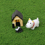 Maxbell 3pcs Miniature Dollhouse Bonsai Craft Garden Resin Landscape DIY Dog Decor