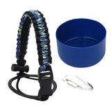 Maxbell Water Bottle Handle Protective Silicone Sleeve for Outdoor Activities Sports Deep Blue Small