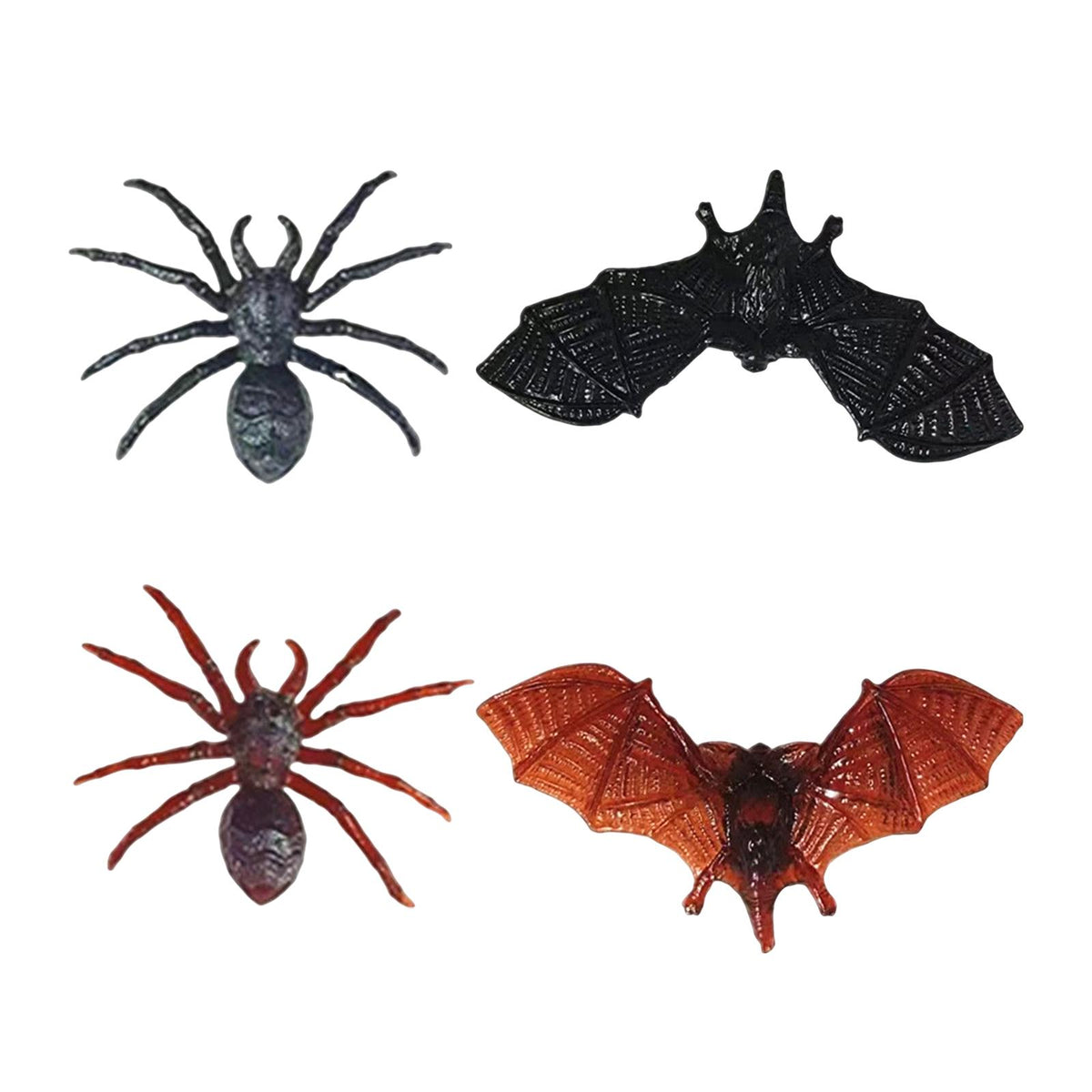 Maxbell 4Pieces Bat Spider Shape rings Personalized Vintage for Halloween Women Men