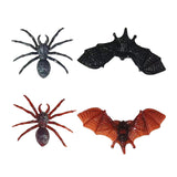 Maxbell 4Pieces Bat Spider Shape rings Personalized Vintage for Halloween Women Men