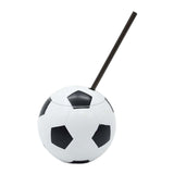 Maxbell Ball Shaped Cups Glass Bottle 450ml with Lid and Straw Durable Every Day Use Football