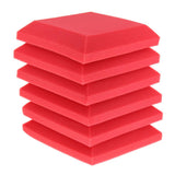 Max Maxb 6 Pieces Sound Stop Acoustic Foam Panel Soundproofing Board  Pad Red