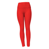 Maxbell Women Yoga Pants High Waist Push Up Workout Leggings XL Red