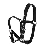 Maxbell Adjustable Nylon Webbing Equestrian Western Horse Halter Horse Riding Wear Black L