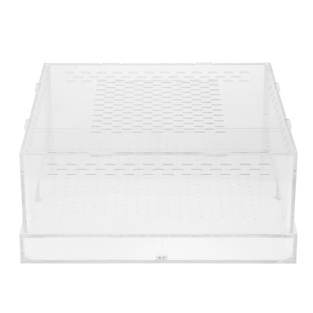 Max Durable Acrylic Pet Reptiles Worm Lizards Breeding Box Clear Tanks L