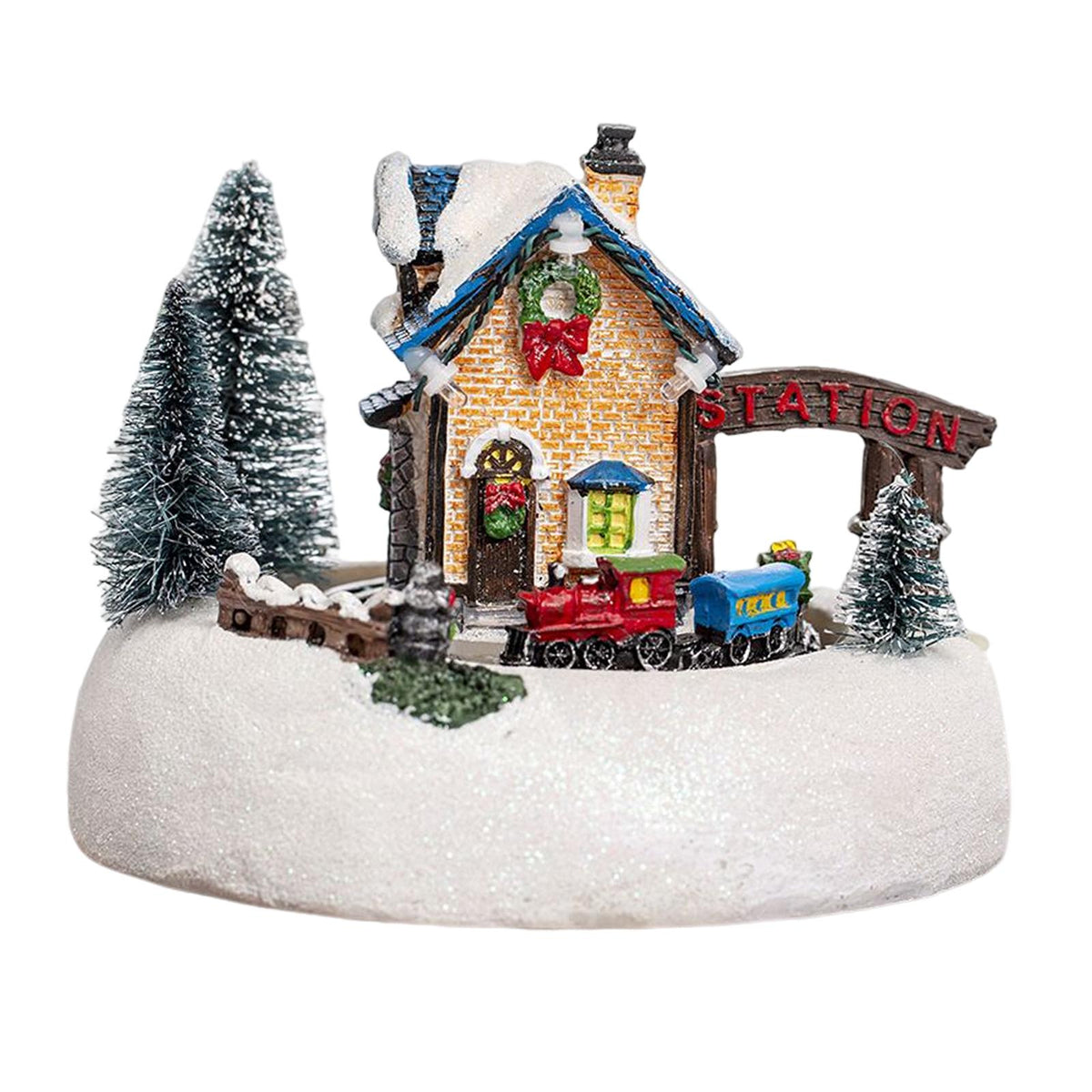 Maxbell Party Scene Village House Battery Operated for Indoor Tabletop Bedroom