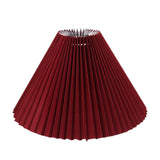 Maxbell 25cm Pleated Lampshade Cloth Replacement for Dining Room Cafe Ornaments Red