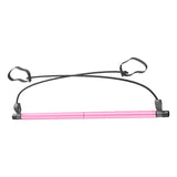 Maxbell Portable Pilates Bar Gym Stick Exercise Resistance Band Fitness Pink