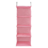 Max 4 Layers Wardrobe Hanging Storage Bag Closet Clothes Hangers Holder Pink