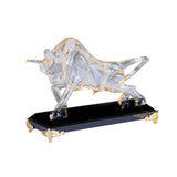 Maxbell Crystal Bull Figurine Souvenir for Restaurant Desktop Decoration