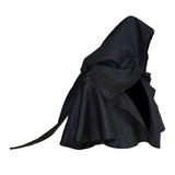 Maxbell Halloween Cloak Cowl Cosplay Witch Cape Medieval for Unisex Adults Women Men Black