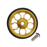 Maxbell Easy Wheel for Folding Bike 61mm Rolling Wheel for Transport Walking Pushing Gold