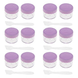 Max 12pcs 15g Makeup Sample Container Cosmetic Lotion Cream Gel Jars Pots Purple