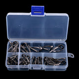 Maxbell 30pcs Fishing Rod Guides Top Tips Repair Kit Rod Replacement Parts DIY Tool