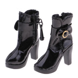 Max 1/6 Scale Female High Heel Shoes Ankle Boot for 12'' Action Figures Black