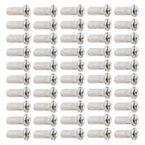 Maxbell 50Pcs Bike Spoke Nipples Spoke Decoration End Tips Nipples Bicycle Spoke Cap 12mm  14G Argent