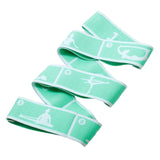 Maxbell Resistance Band Webbing Yoga Auxiliary Stretching Belt for Adults Workout Green