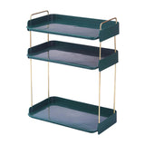 Maxbell Countertop Storage Shelf Solid Durable Stackable for Outdoor Dining Kitchen 3 Layers green