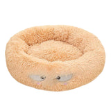 Max Maxb Cute Round  Pet Sleeping Bed Cozy Winter Bed For Small Animals Cat Dog Beige