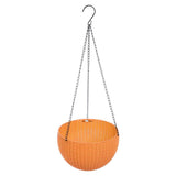 Max Plastic Flower Pot Hanging Basket Balcony Garden Plant Planter Chain Gold