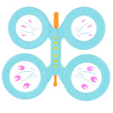 Maxbell Kids Butterfly Drum Hand Percussion Orff Musical Instrument Toy Blue