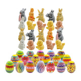 Maxbell 18x Prefilled Easter Eggs with Surprise Toys Inside for Classroom Rewards