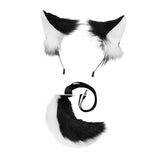 Maxbell Fox Ears and Tail Cosplay Set for Children Men Women Animal Themed Parties Black