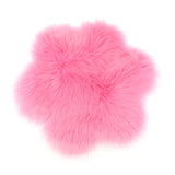 Max Soft Sheepskin Fluffy Faux Fur Rug Mat Small Rugs Flower 60cm Dark Pink