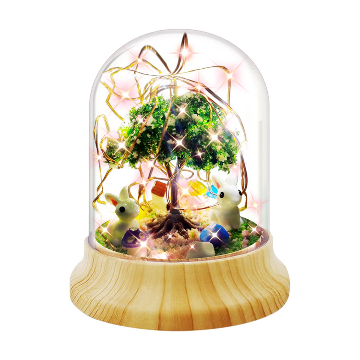 Maxbell DIY Rabbit Night Light Materials Bunny Lamp Ornament for Home Party Decor