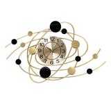 Maxbell Wall Clock Wall Hanging Metal Line Atmosphere for Bedroom Decor