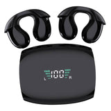 Maxbell Ear Clip Headphones Touch Control Mini Clip on Earphones for Workout Outdoor Black