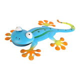 Maxbell Gecko Shaped Sculpture Wall Mounted Decoration for Indoor Outdoor Blue