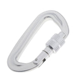 Max Maxb 12KN/5KN 7075 Aluminum Carabiner D-Ring Key Chain Clip Snap Hook 81cm Silver