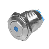 Max 16mm Metal Signal Indicator Light,12V Indicator Pilot Dash Light Blue,Flat