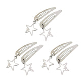 Maxbell 6Pcs Geometric Hair Clip Hair Clamps Barrette Girls Hair Accessories star