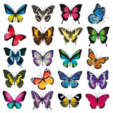 Maxbell 20Pcs Butterfly Window Clings Window Decals Bathroom Living Room Ornament