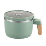 Maxbell Ramen Bowl with Lid Stockpot with Drain Noodles Bowl for Dorm Camping Green