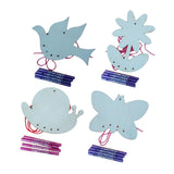 Max Wind Chimes Craft Kit for Kids to Paint DIY Snail Sunflower Butterfly Bird