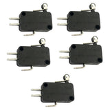 Max 5 Pcs Limit Switch Micro Switch Lever Roller Normally Open Microswitch Short