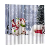 Max Christmas 3D Curtains Digital Printed Window Drapes for Bedroom 2 Panels D