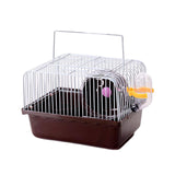 Maxbell Hamster Cage Small with Running Wheel for Small Animal Pet Supplies Pet Toy Brown